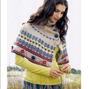 MUST GO! Anthropologie Fairisle Sweater Capelet.